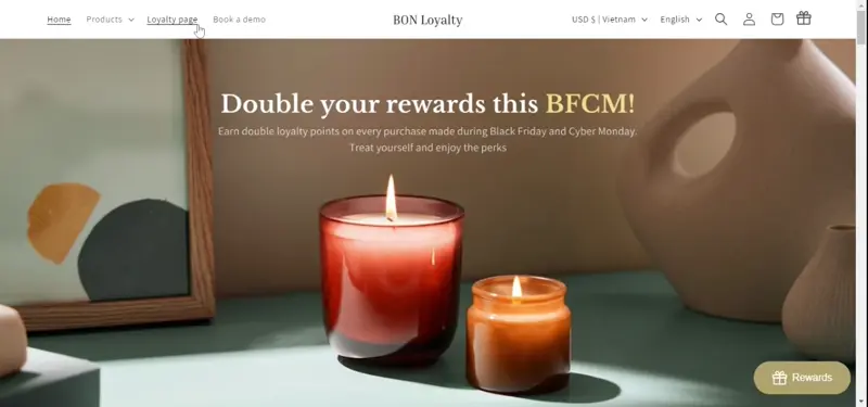 Show the Loyalty program through the Loyalty page