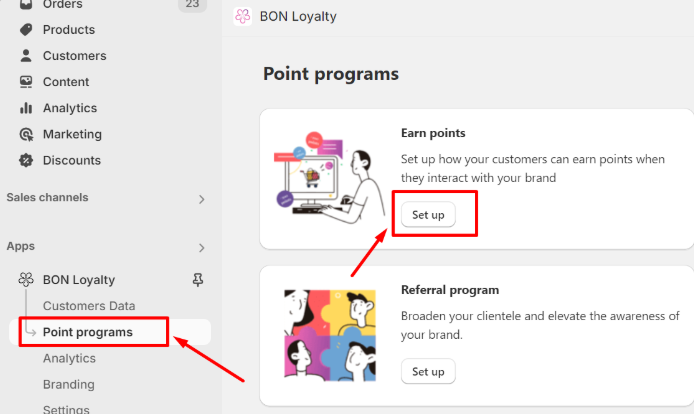 Point programs > Earn points