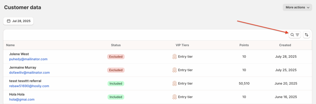 Search and filter