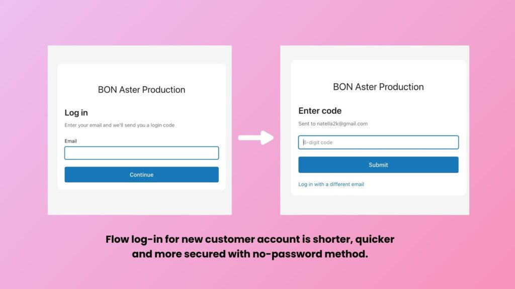 the customer login flow will also be changed