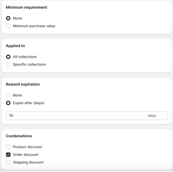 Additional Conditions for Both Types of Amount Discounts