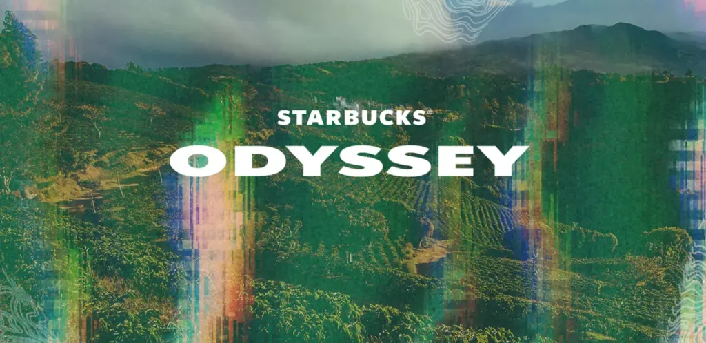 A screenshot from the Starbucks Odyssey website