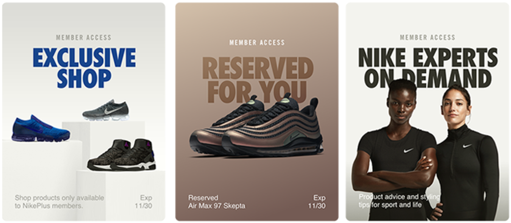 Nike gives a present to its members
-  Nike rewards case study
