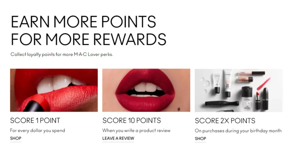 Some ways M.A.C member earn points
