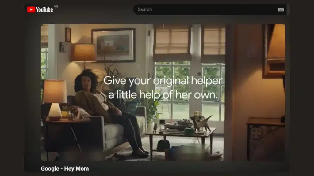 Google Home Hub’s #HeyMom! ad on YouTube 