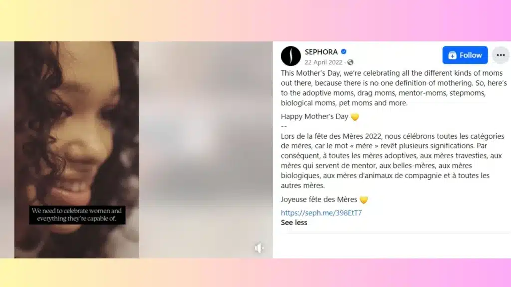 Sephora’s Mother’s Day Campaign