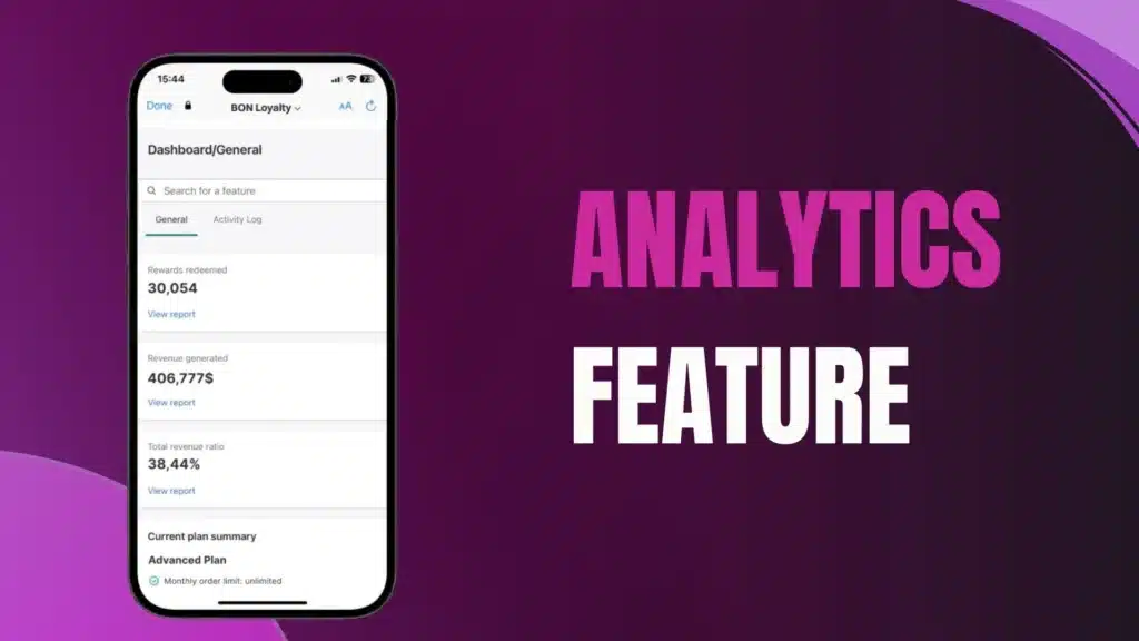 Loyalty app’s analytics feature - Loyalty Program Software for Small Business