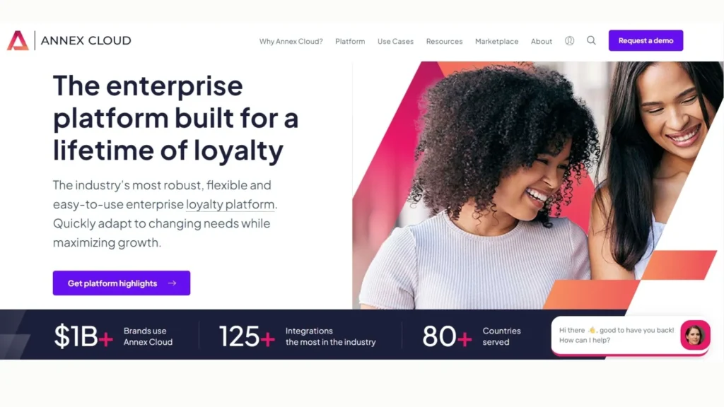 Annex Cloud Loyalty platform’s website