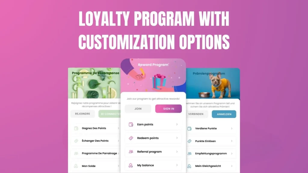 Affordable  loyalty program with customization options