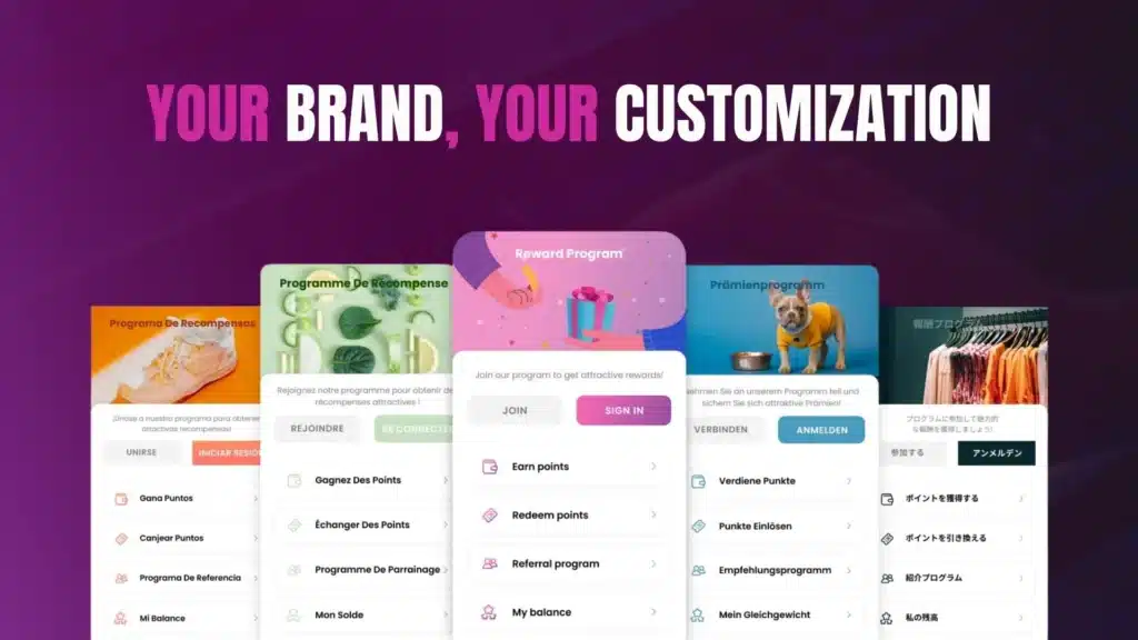 Customization feature of the Loyalty app - Loyalty Program Software for Small Business