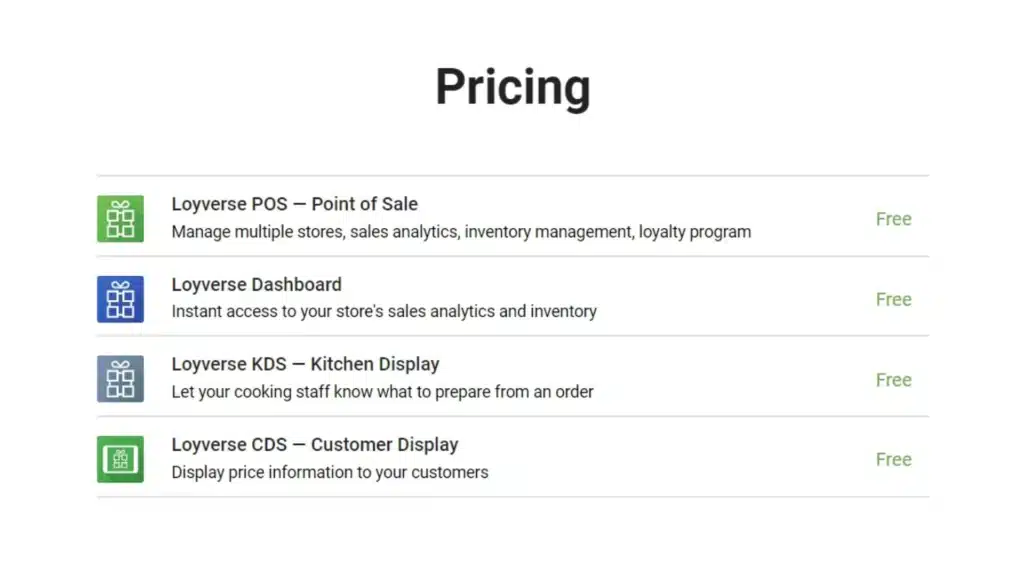 Loyverse Loyalty’s pricing.