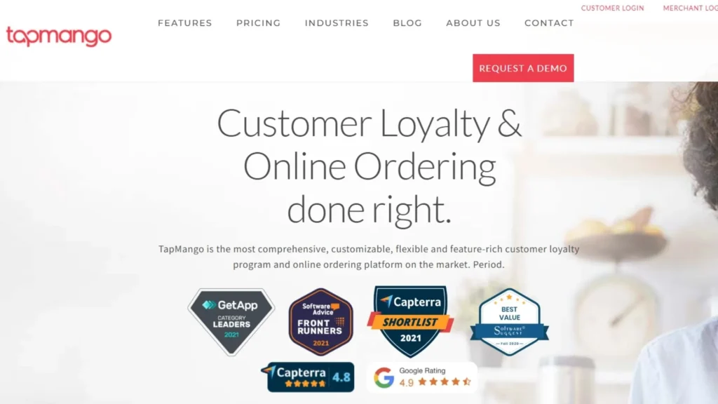 TapMango Customer Loyalty’s website