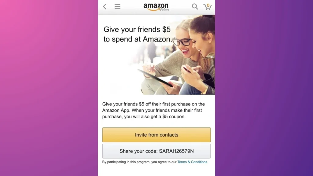 Amazon Prime's referral program