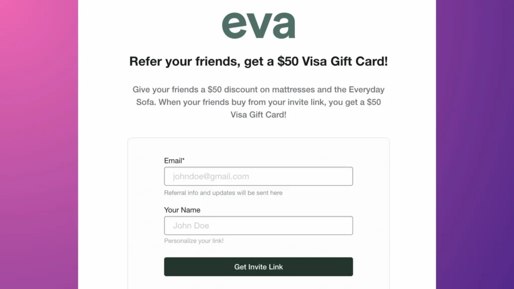 Eva's referral program.