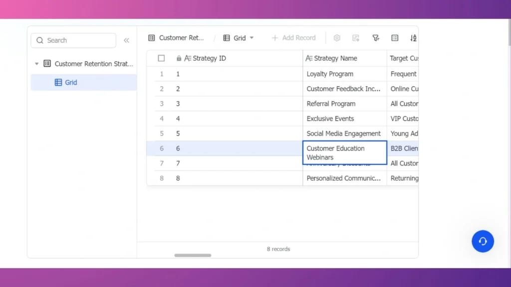 LarkSuit's customer retention strategies templates.