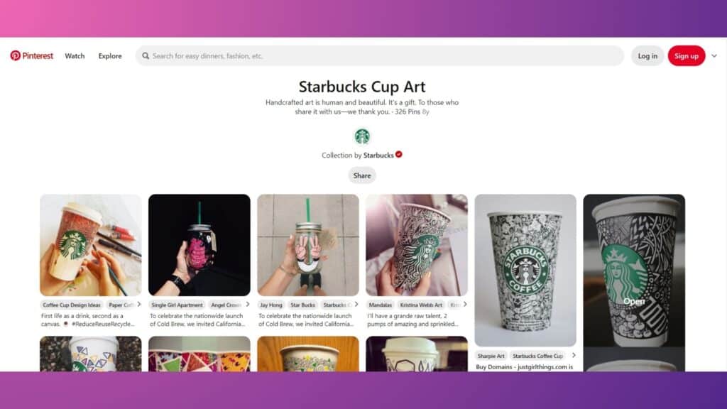 Starbucks runs #WhiteCupContest campaign - black friday marketing ideas