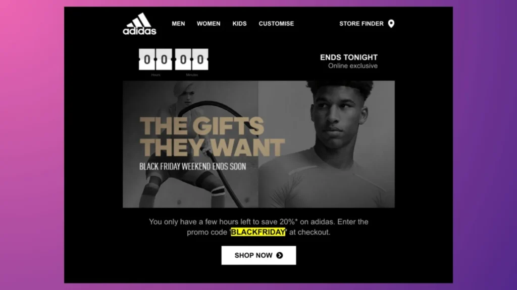 Adidas’s Black Friday campaign