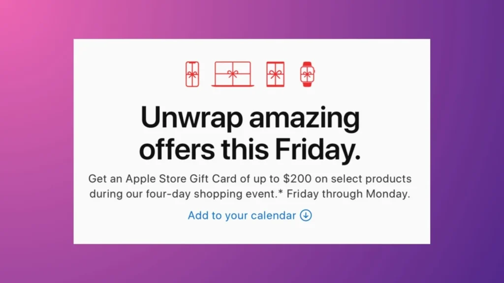 Apple Gift Cards on Black Friday.