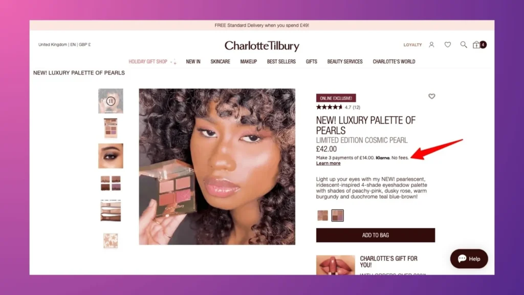 Charlotte Tilbury’s product page.