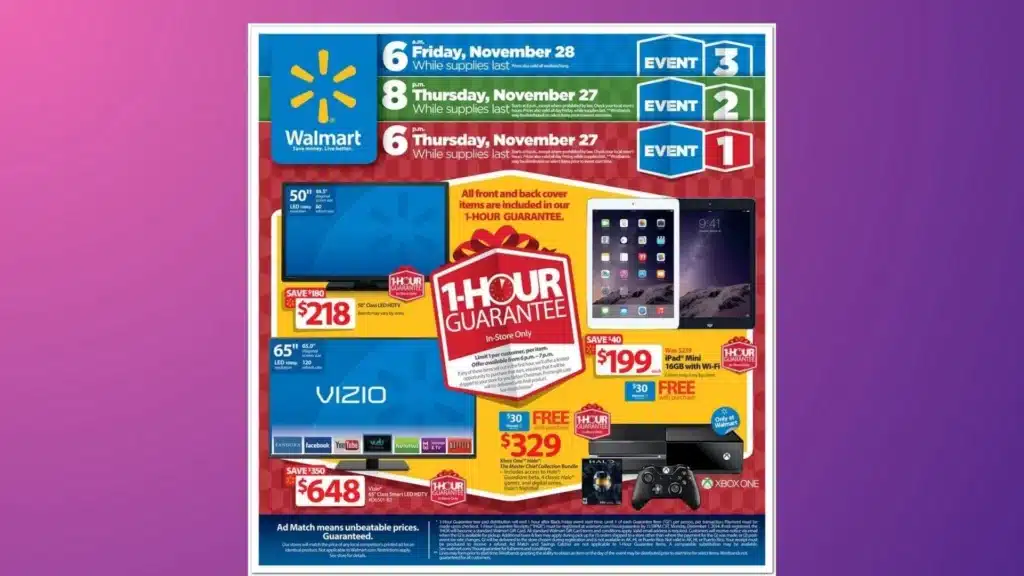 Walmart flash sales event.