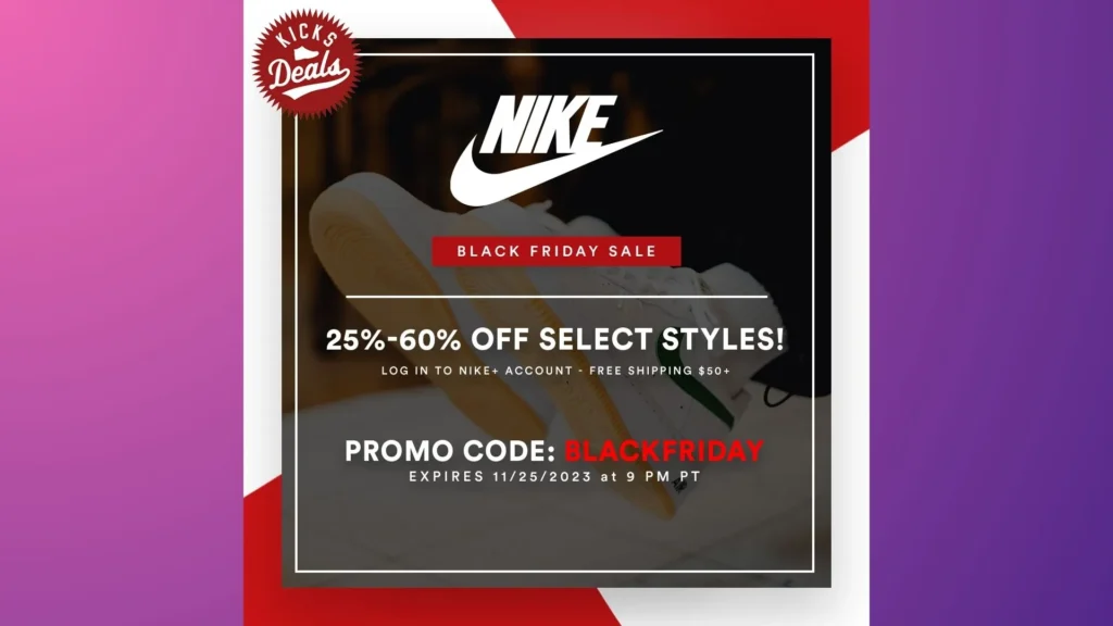 Nike’s Black Friday e-commerce strategy free shipping