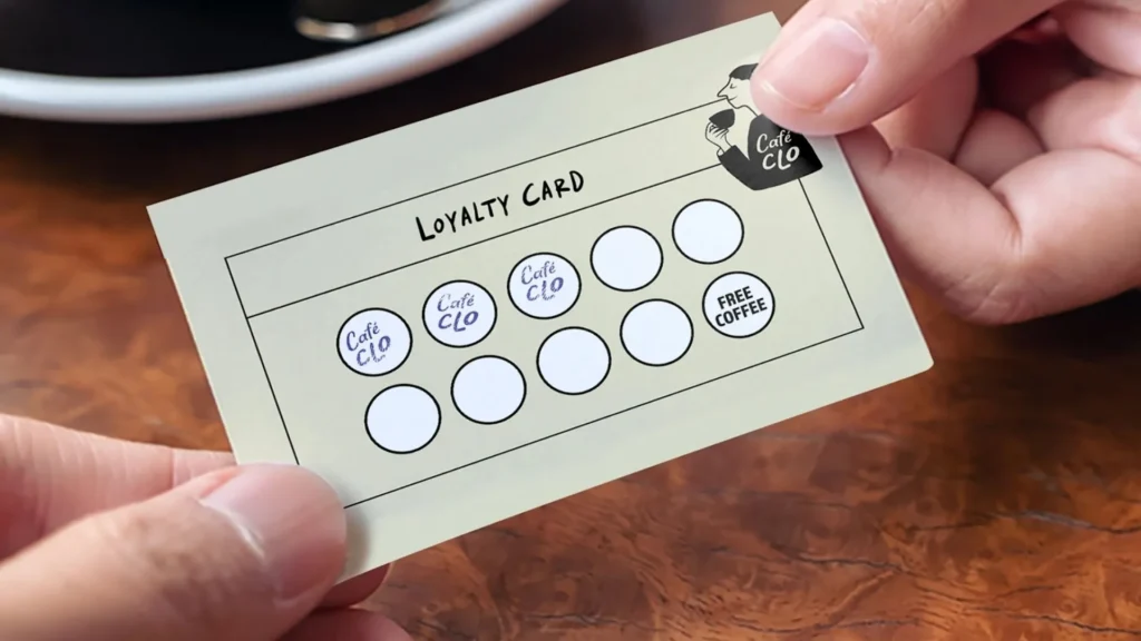 Example of physical loyalty cards.