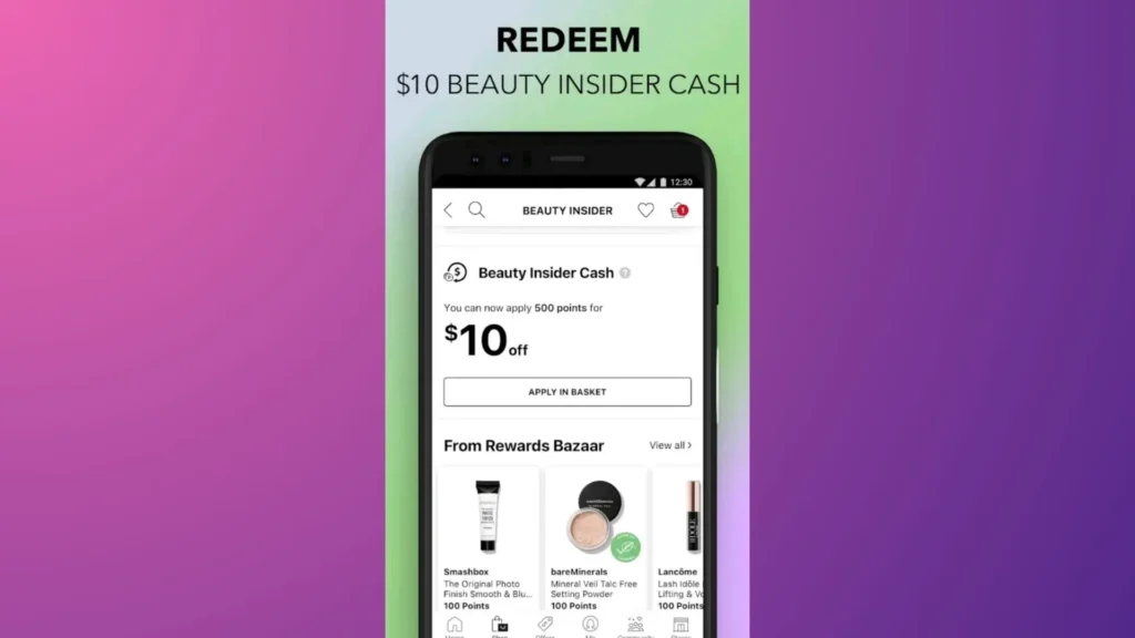Sephora Beauty Insider app.