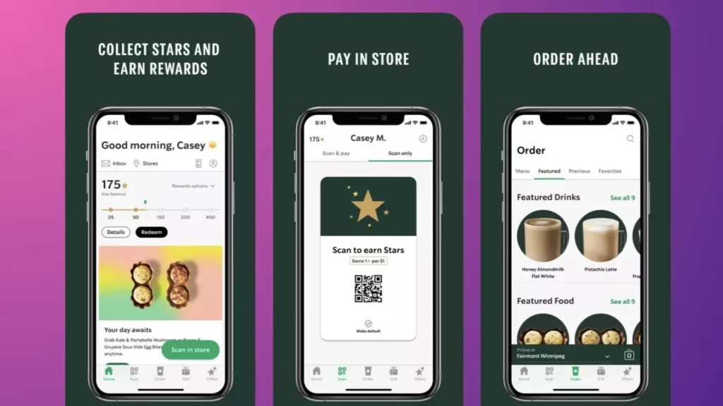 Starbucks app.