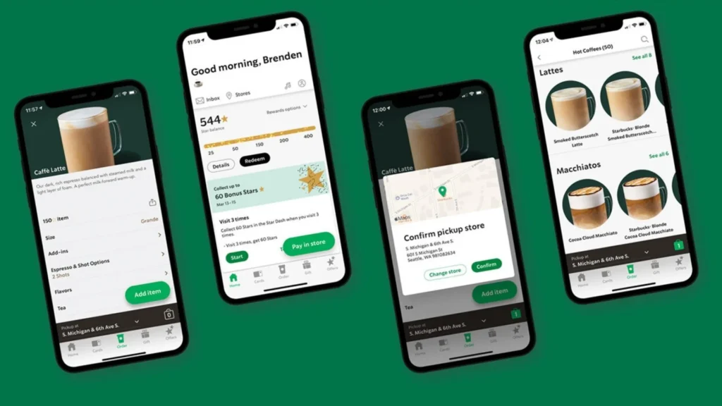 Starbucks app.