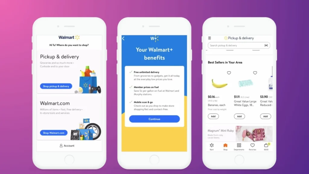 The Walmart+ loyalty app