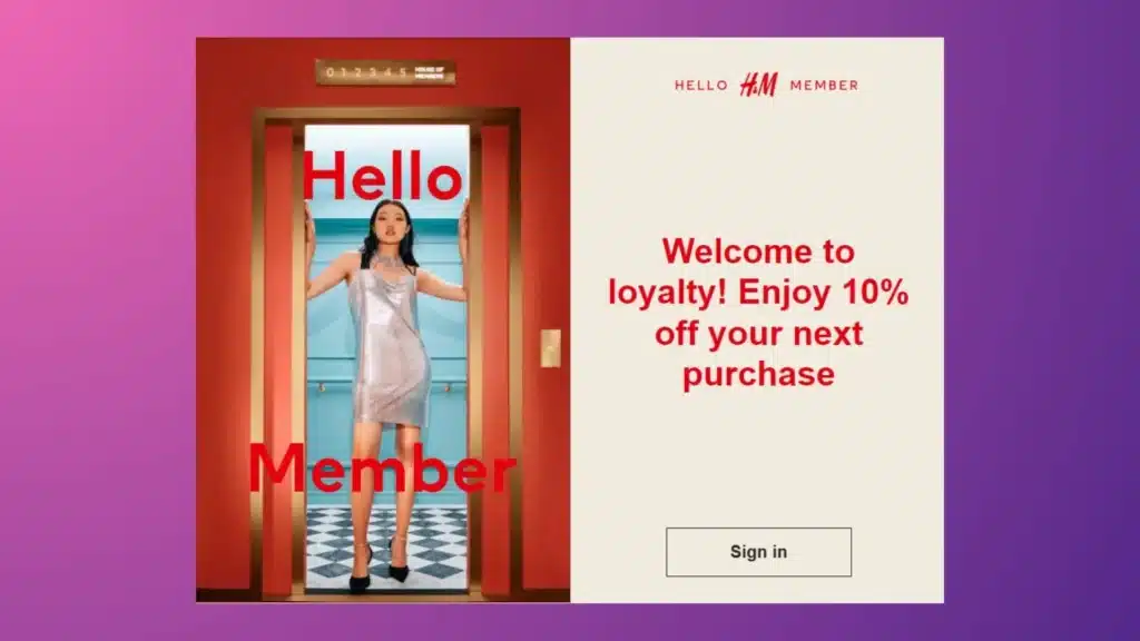 H&M offers discounts for member programs.