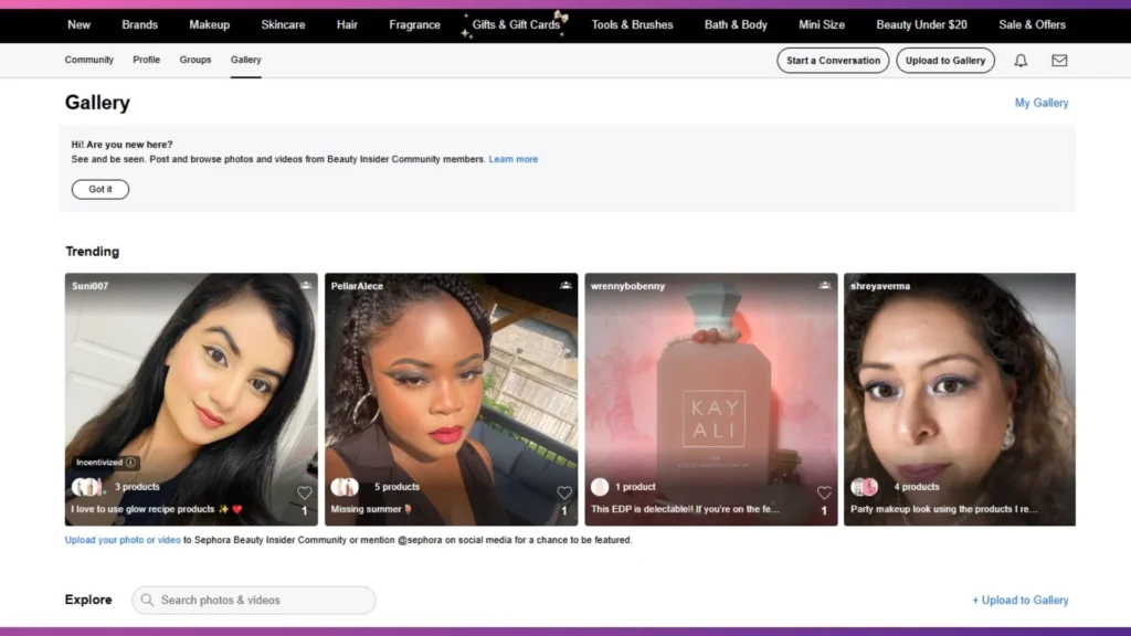 Sephora Beauty Insider Community.